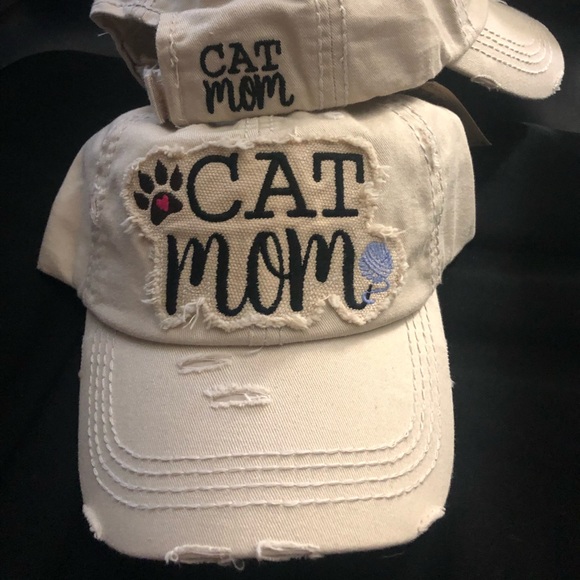 CAT MOM Washed Vintage Ball Cap - Picture 5 of 7